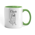 "Loved by a Labrador Retriever" line drawn Pet Portrait Coffee Mug