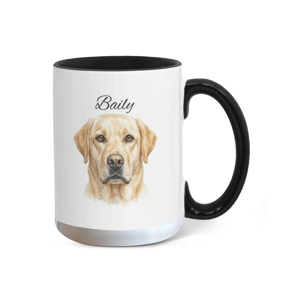 "Proudly Loved by my Labrador Retriever" Water Color Pet Portrait Coffee Mug