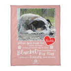 "When You Miss Me" - Pet Memorial Fleece Blanket - Personalized Name and Picture