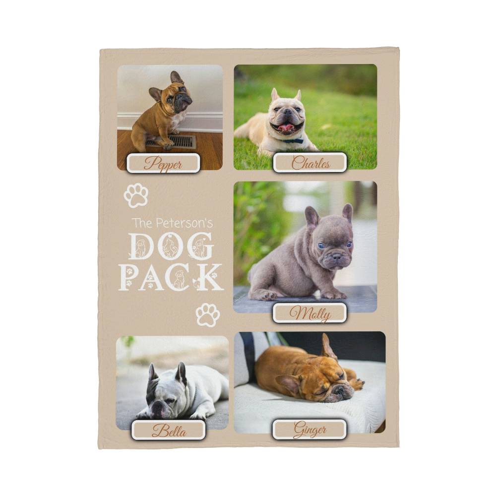 🐾 Dog Pack Fleece Blanket — Celebrate Your Whole Canine Family