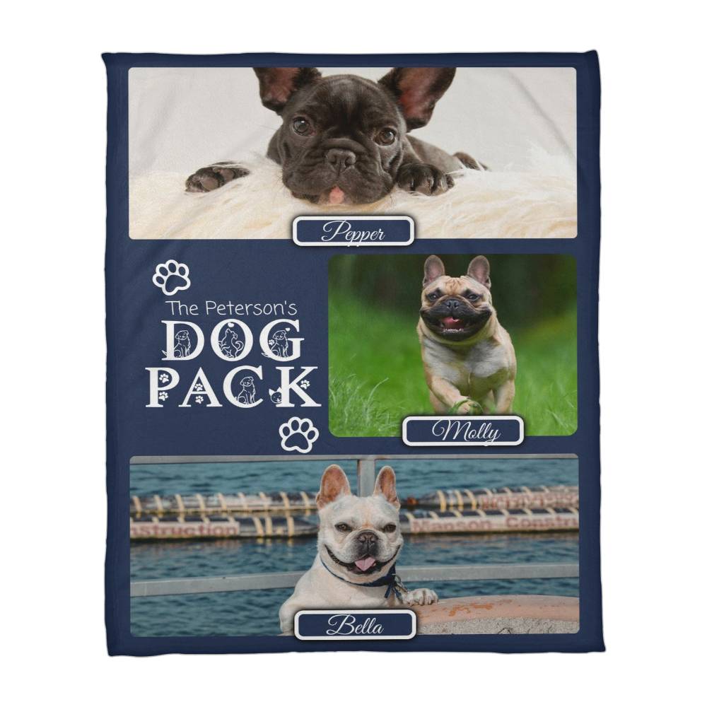 🐾 Dog Pack Fleece Blanket — Celebrate Your Whole Canine Family
