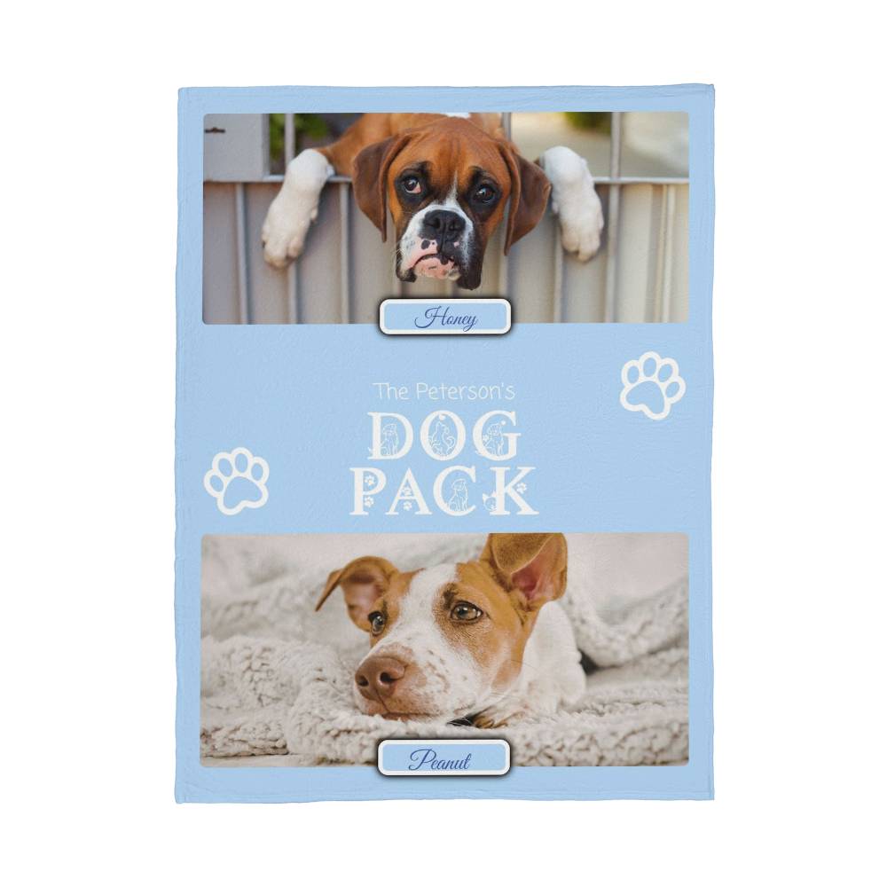 🐾 Dog Pack Fleece Blanket — Celebrate Your Whole Canine Family