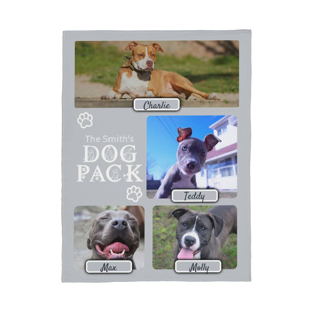 🐾 Dog Pack Fleece Blanket — Celebrate Your Whole Canine Family