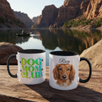 Dog Mom Club Custom Pet Portrait Coffee Mug – Watercolor Style