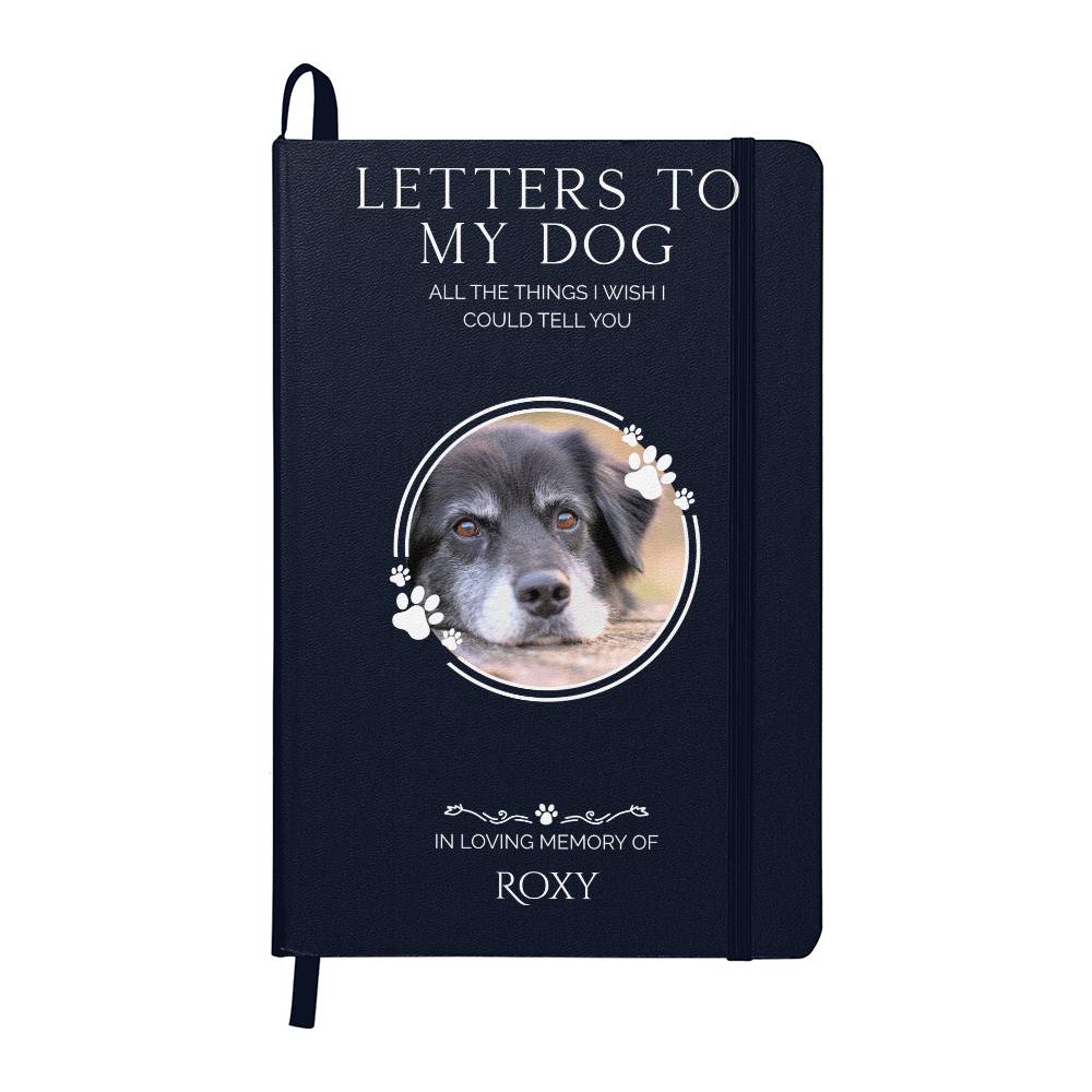 Personalized Dog Journal – Custom Paw Print Hard Cover | Letters to My Dog