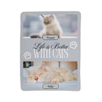 🐾  "Life is better with Cats" Personalized Photo Collage - sherpa blanket