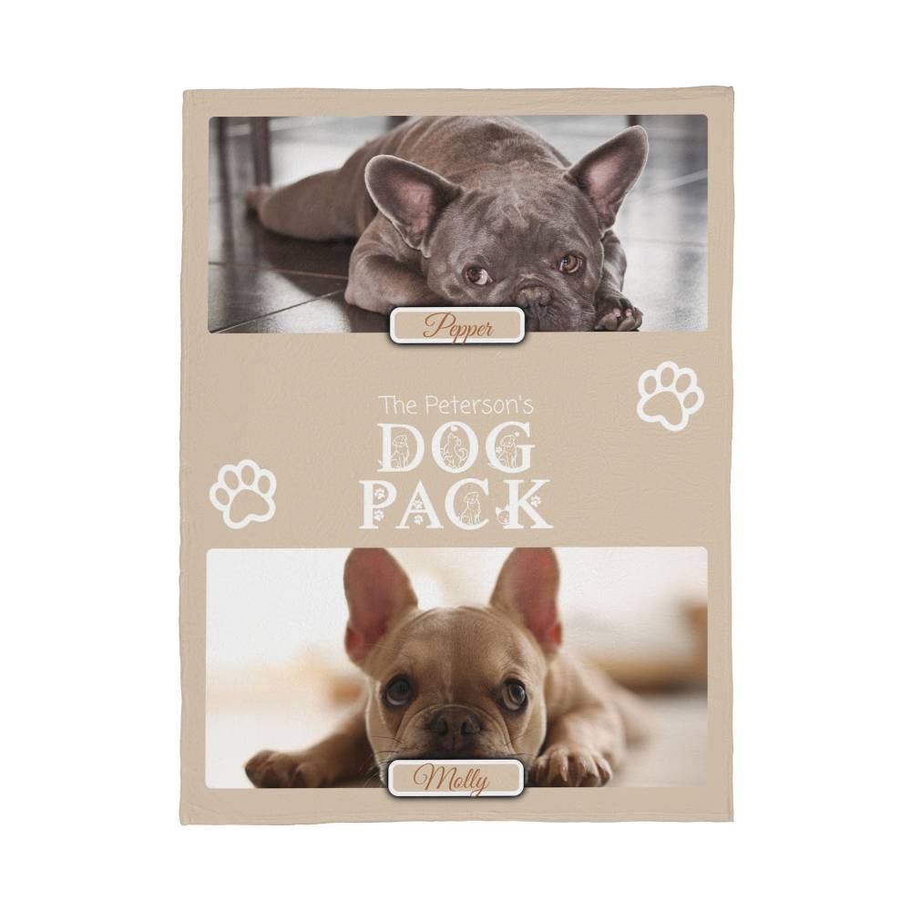 🐾 Dog Pack Fleece Blanket — Celebrate Your Whole Canine Family