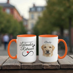 "Proudly Loved by my Labrador Retriever" Water Color Pet Portrait Coffee Mug