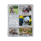 "Dog Pack" Personalized Photo Collage Sherpa Blanket - Multi-Dog Gift
