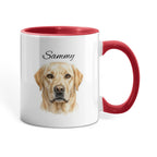 "Proudly Loved by my Labrador Retriever" Water Color Pet Portrait Coffee Mug