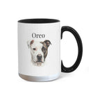"Loved by my Pitbull" Water Color  Pet Portrait Coffee Mug