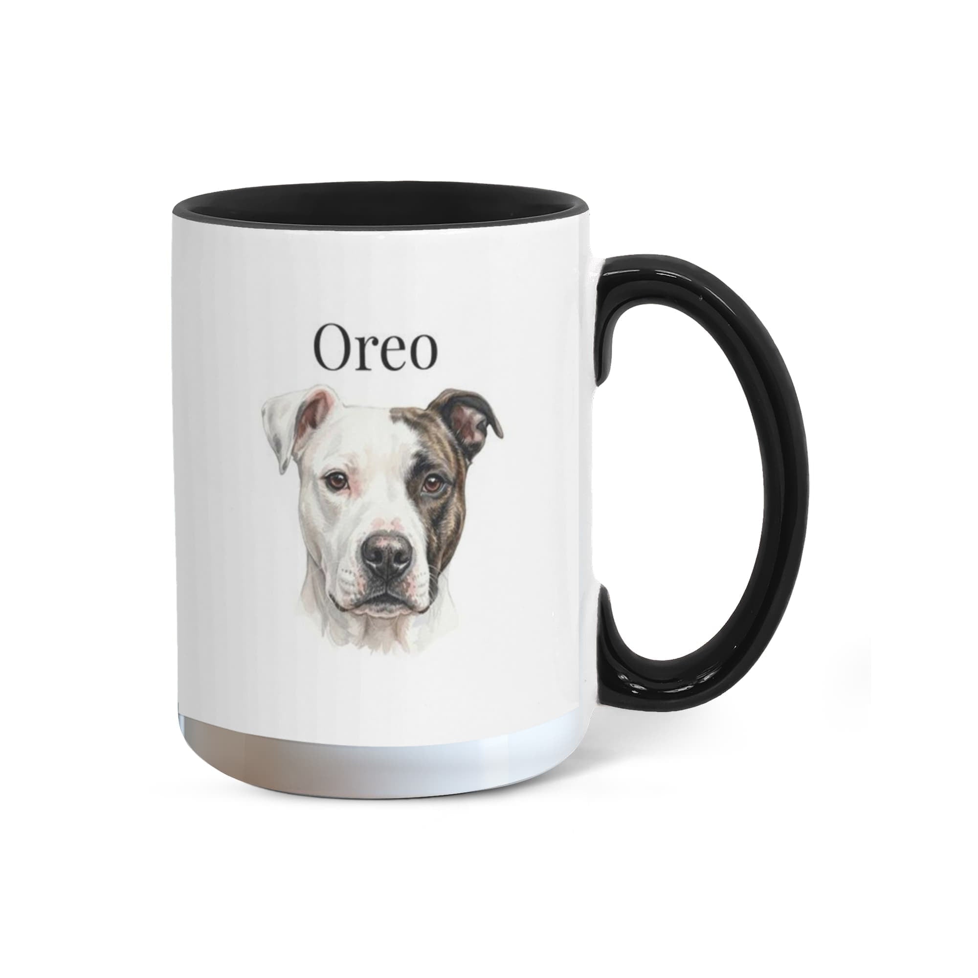 "Loved by my Pitbull" Water Color  Pet Portrait Coffee Mug