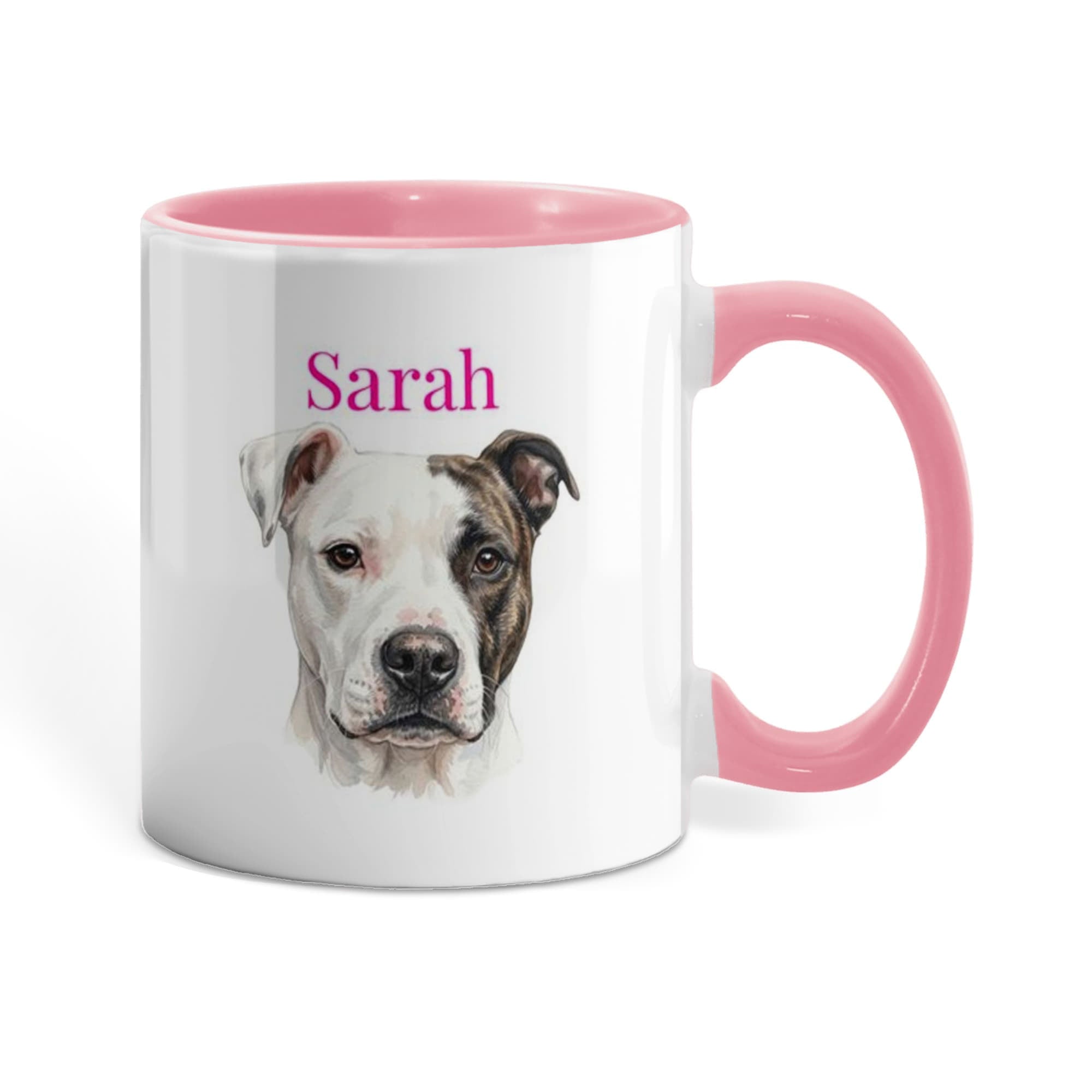 Personalized Dog Mom Coffee Mug – "Hot Girls Rescue Dogs" Watercolor Pet Portrait