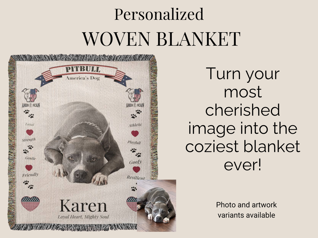 🐾 Woven Blanket – Labrador Retriever - Hunter