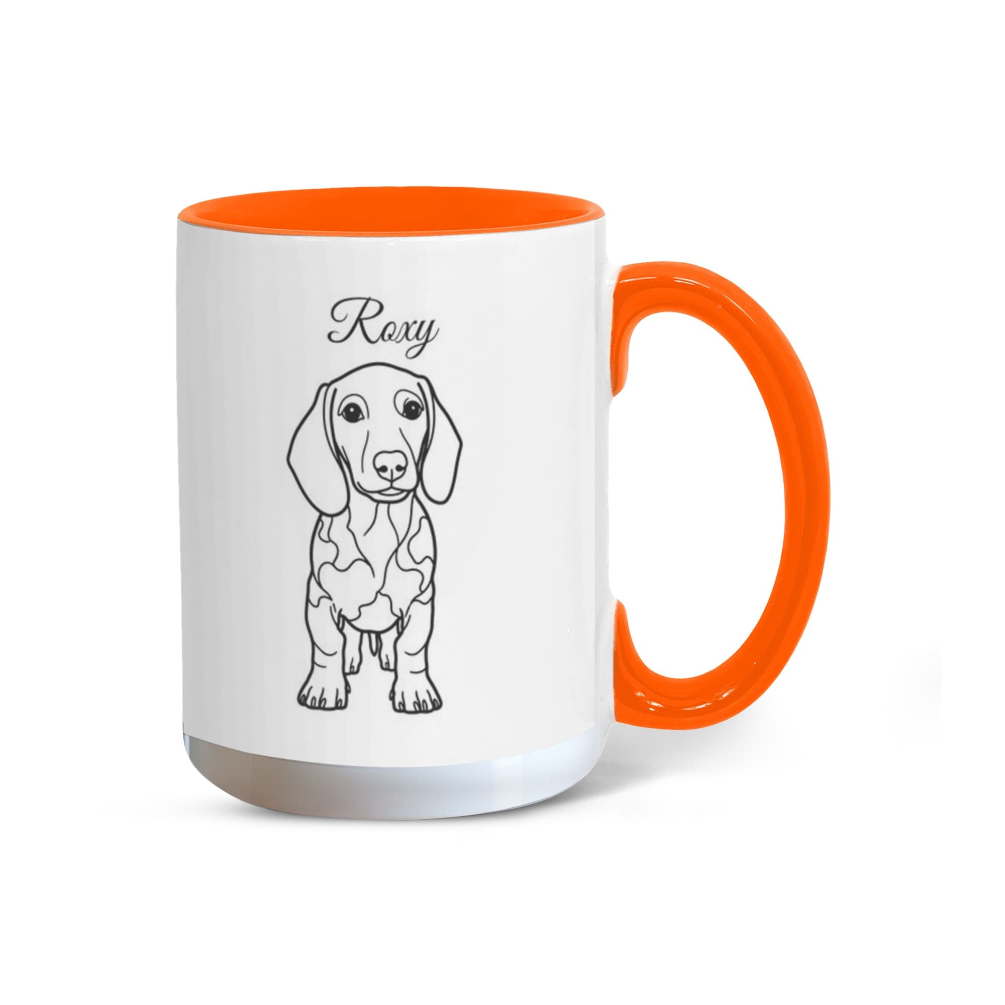 "Loved by a Dachshund" Line Drawn Pet Portrait Coffee Mug