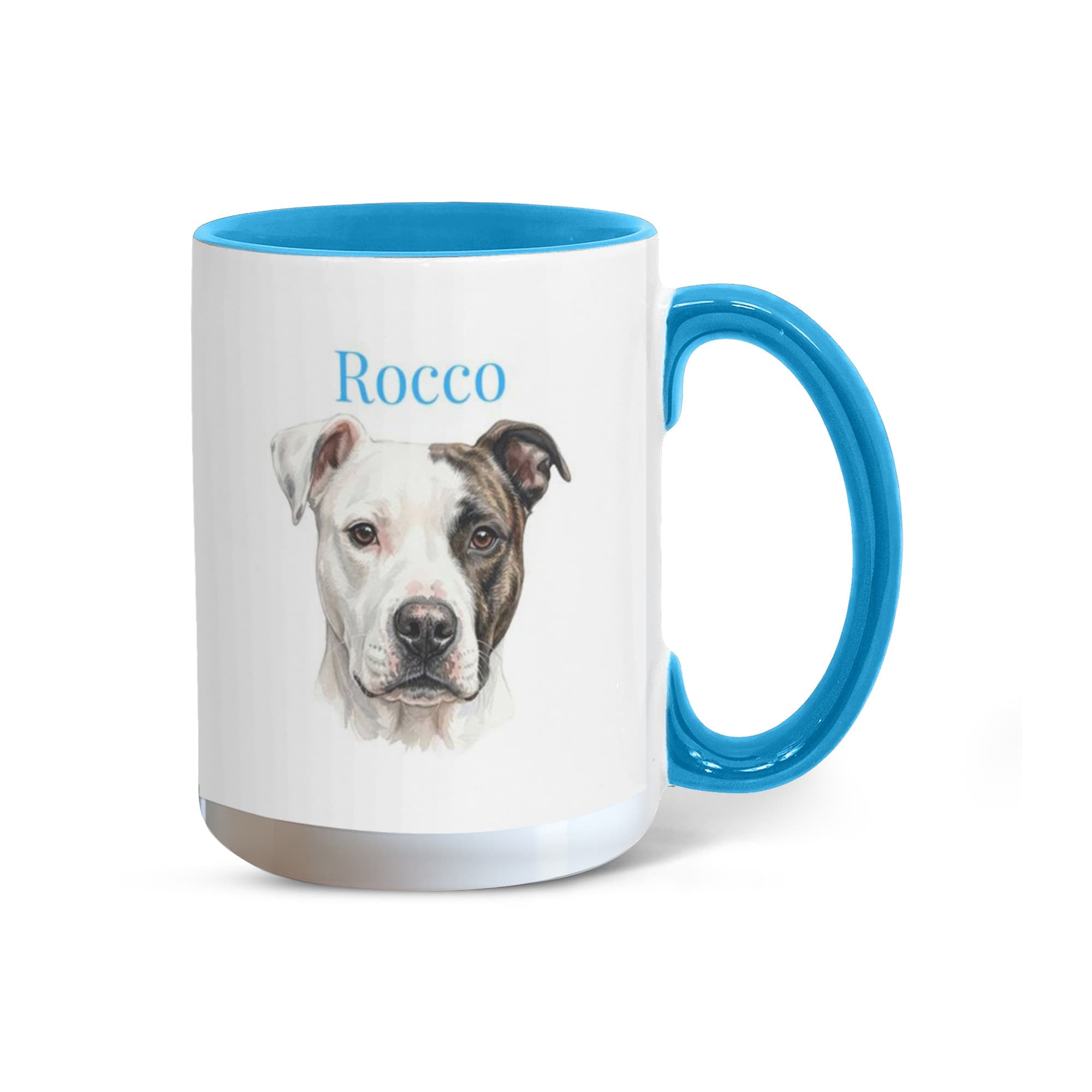Personalized Dog Mom Coffee Mug – "Hot Girls Rescue Dogs" Watercolor Pet Portrait