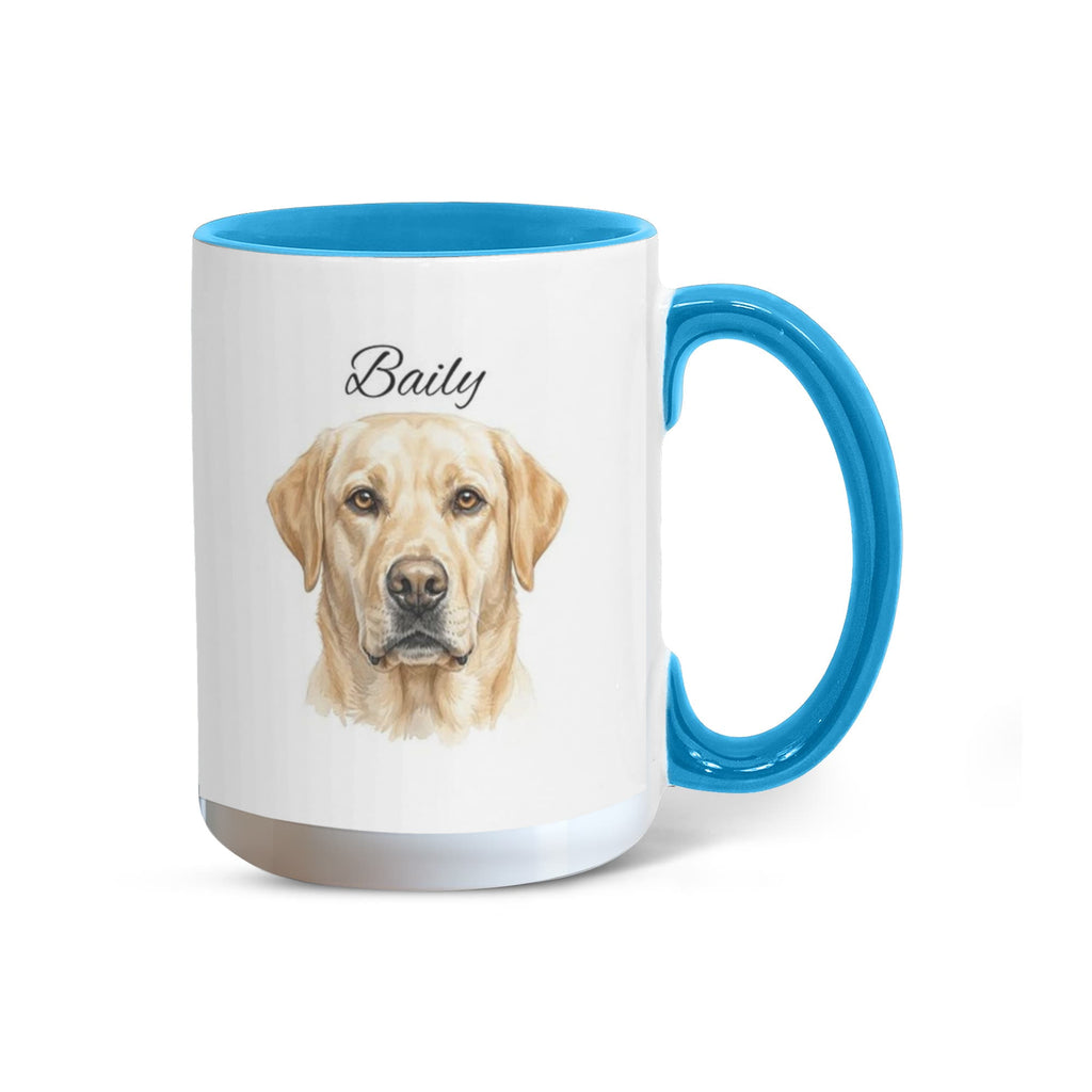 "Loved by a Labrador Retriever" Water Color Pet Portrait Coffee Mug