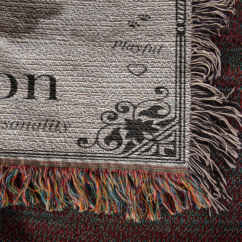 🐾 My Little Buddie Heirloom Woven Blanket – French Bulldog Edition - Art Deco