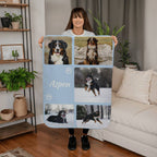 🐾  Personalized Photo Collage Blanket five photos - sherpa blanket