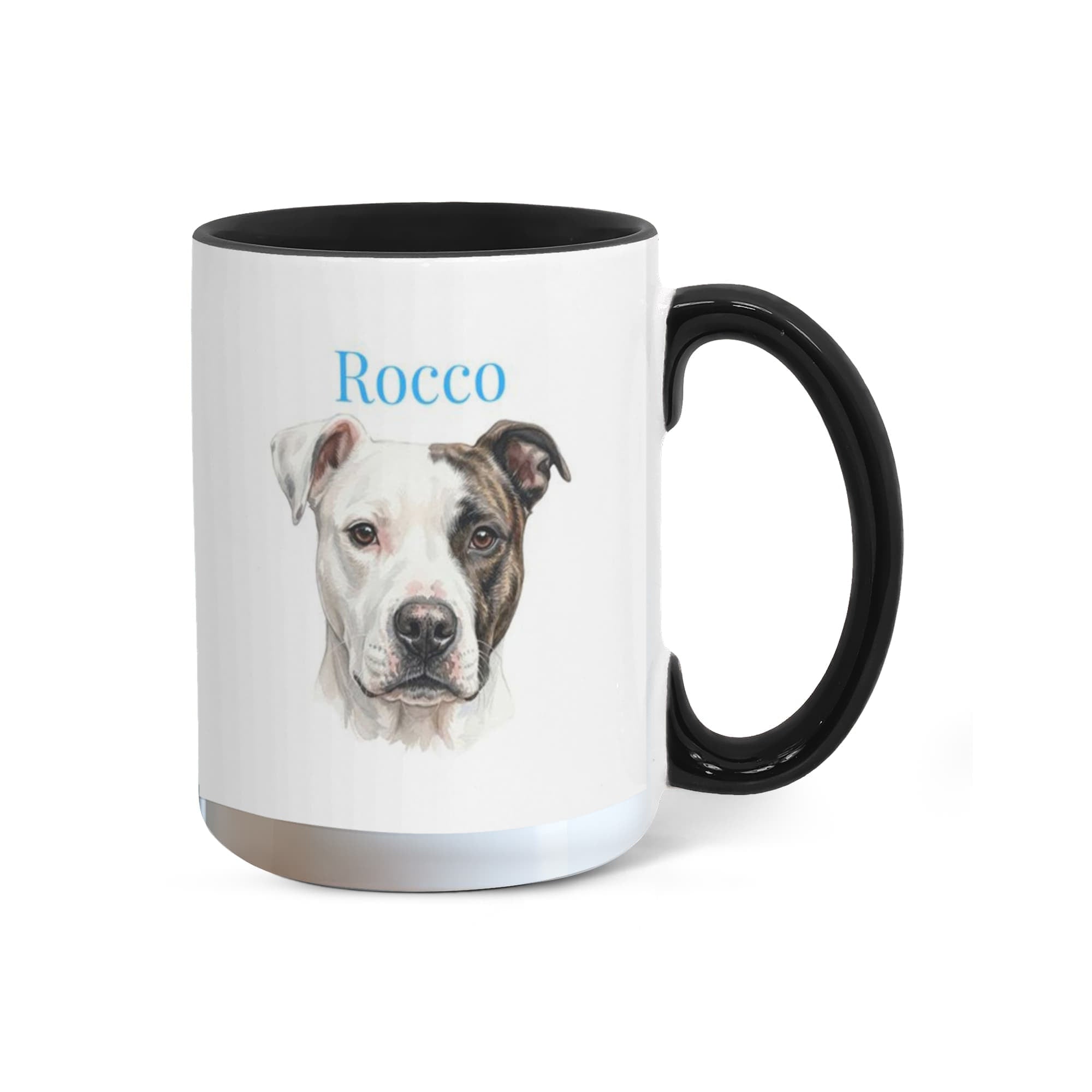 Personalized Dog Mom Coffee Mug – "Hot Girls Rescue Dogs" Watercolor Pet Portrait