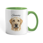 "Proudly Loved by my Labrador Retriever" Water Color Pet Portrait Coffee Mug