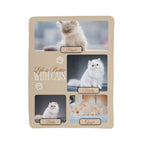 🐾  "Life is better with Cats" Personalized Photo Collage - sherpa blanket