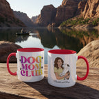 Retro Dog Mom Club Coffee Mug – Mom & Dog Illustration