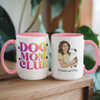 Retro Dog Mom Club Coffee Mug – Mom & Dog Illustration
