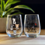 Custom Printed 15oz Stemmed Wine Glass – Personalized Clear Glassware Gift