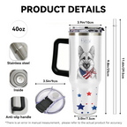 America's Dog Mom Personalized Sketch with Bandana 40oz Tumbler