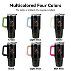 Fireworks Pitbull – Custom Portrait 40 oz. Tumbler with Handle