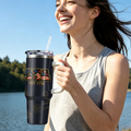 Fireworks Labrador Retriever – 40 oz. Tumbler with Handle