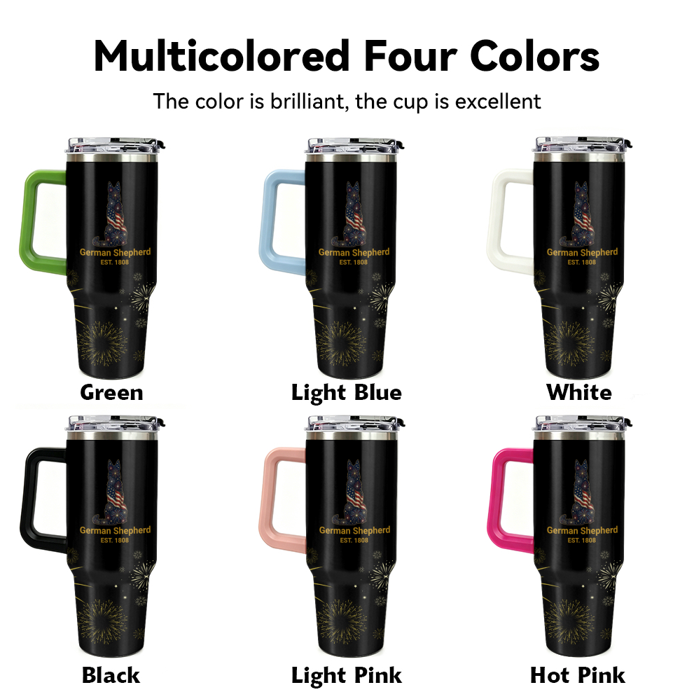 Fireworks German Shepherd – Dog Mom 40oz Tumbler