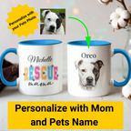 Rescue Mama Custom Pet Portrait Coffee Mug – Watercolor Style