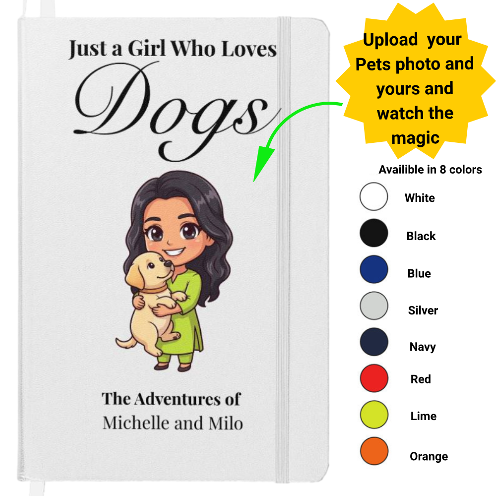 Just a Girl Who Loves Dogs Journal – Hard Cover Dog Lover Notebook
