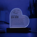 🐾To the Best Dog Mom -Acrylic Heart Plaque