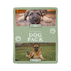 "Dog Pack" Personalized Photo Collage Sherpa Blanket - Multi-Dog Gift