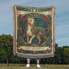 Pitbull Tarot Card -Woven Blanket