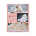 🐾  "Life is better with Cats" Personalized Photo Collage - sherpa blanket