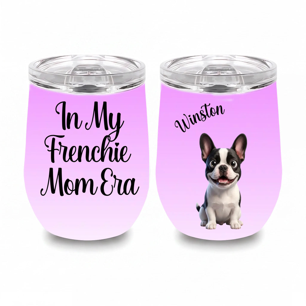 French bulldog quotes - illustration Image (14) in a whine tumbler with a personalized photo of a French bulldog as a cartoon with the dog's name.