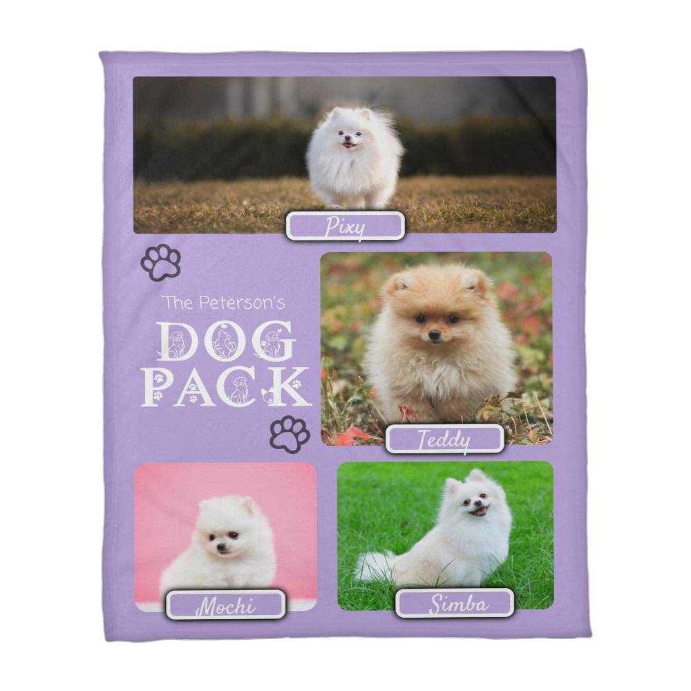 🐾 Dog Pack Fleece Blanket — Celebrate Your Whole Canine Family