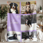 🐾  Personalized Photo Collage Blanket five photos - sherpa blanket