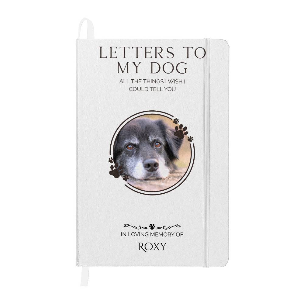 Personalized Dog Journal – Custom Paw Print Hard Cover | Letters to My Dog