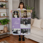 🐾  Personalized Photo Collage Blanket five photos - sherpa blanket