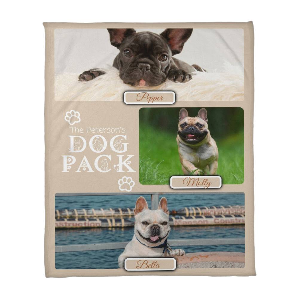 🐾 Dog Pack Fleece Blanket — Celebrate Your Whole Canine Family