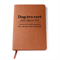 Dogrovert definition vegan leather journal for dog lovers - brown notebook with dog mom dog dad gift