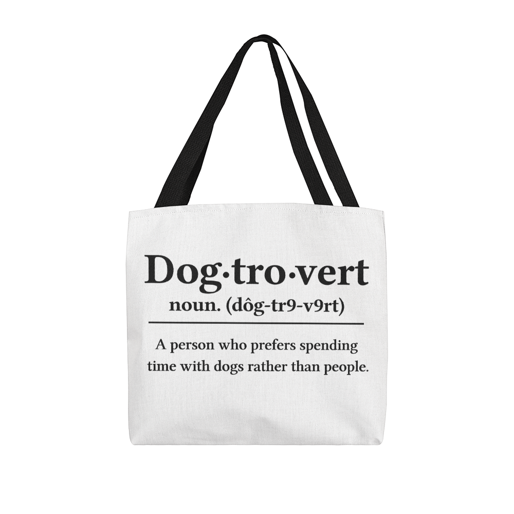 Dog-tro-vert Canvas Tote Bag
