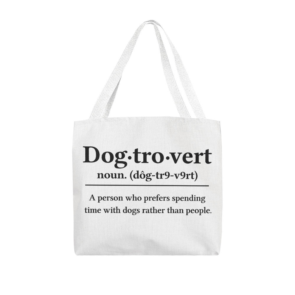Dog-tro-vert Canvas Tote Bag