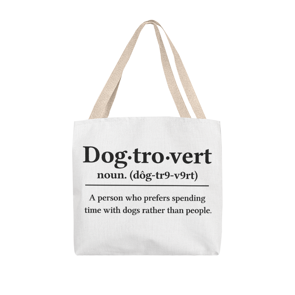 Dog-tro-vert Canvas Tote Bag