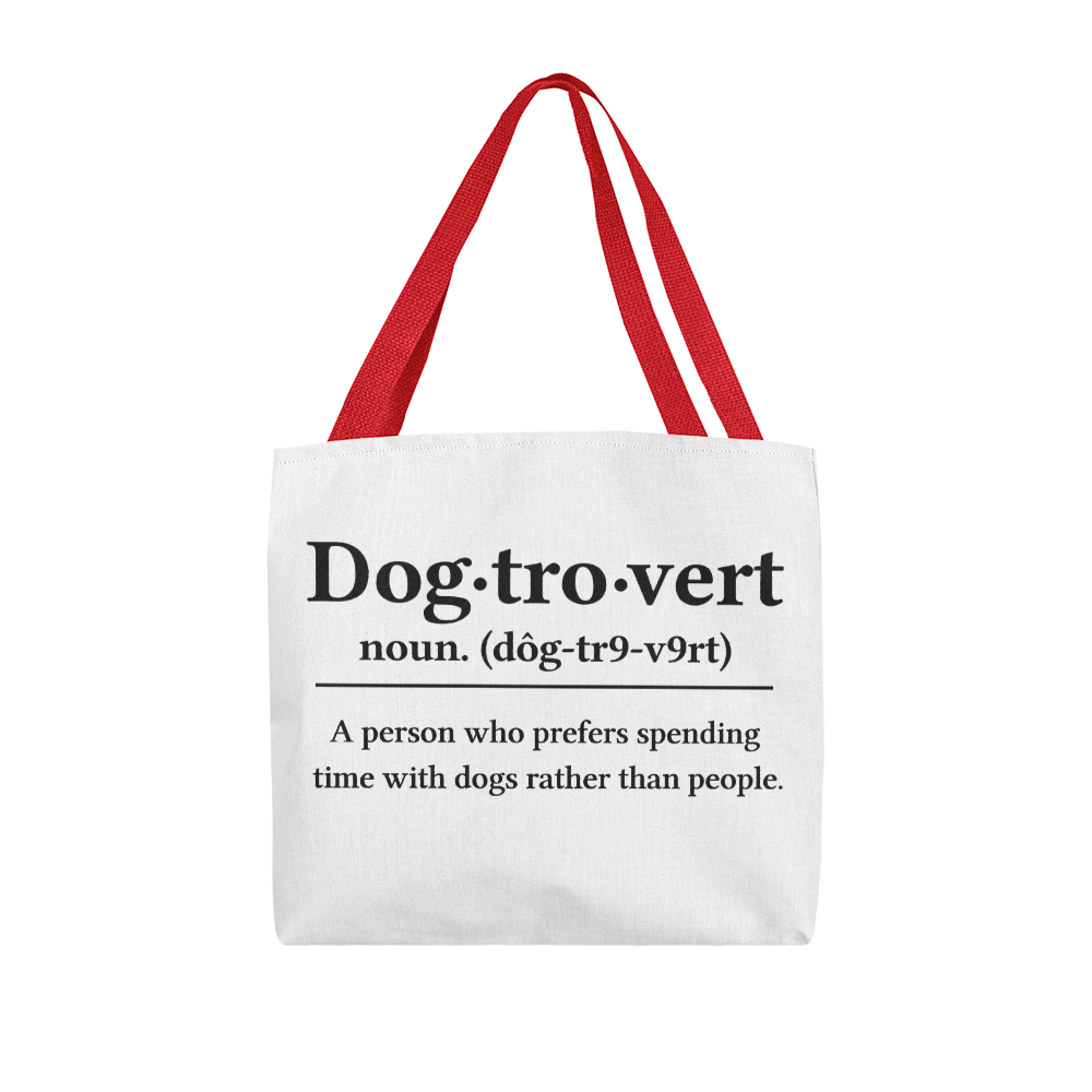 Dog-tro-vert Canvas Tote Bag